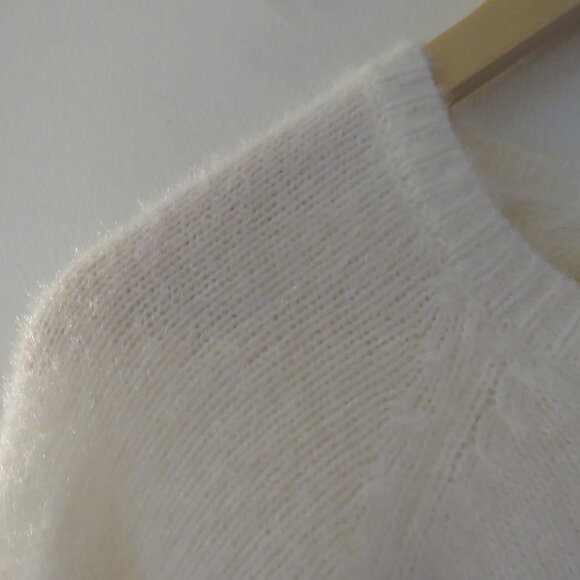 Z SUPPLY Alexa Eyelash Sweater in Vanilla Ice Neutral Lounge Soft - Size L - Picture 5 of 15